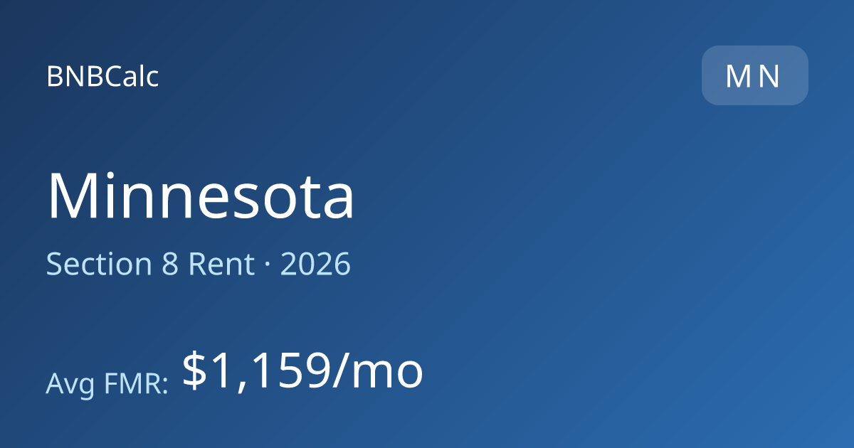 2026 Section 8 Rent Amounts in Minnesota | Voucher Amounts by City ...