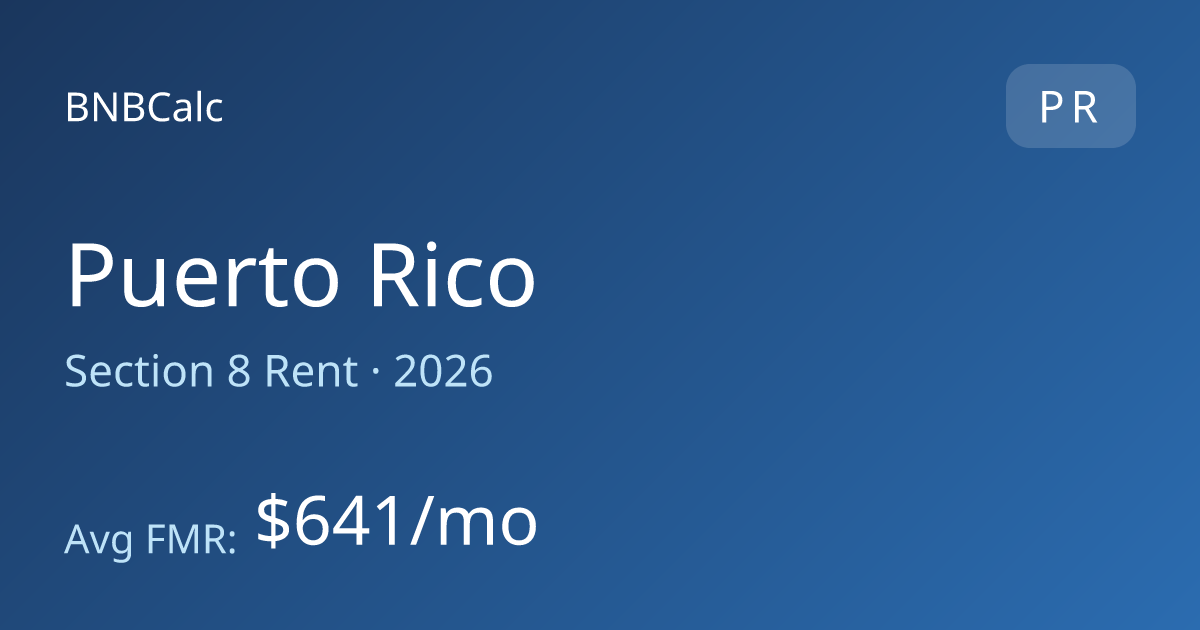 2026 Section 8 Rent Amounts in Puerto Rico | Voucher Amounts by City ...