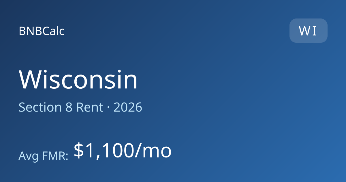 2026 Section 8 Rent Amounts in Wisconsin | Voucher Amounts by City ...