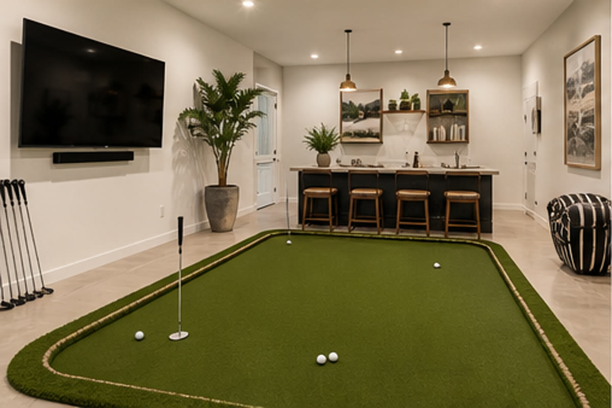 Indoor putting green